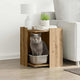 Vidaxl kattenbakkast 42x42x51 cm bewerkt hout artisanaal eikenkleurig