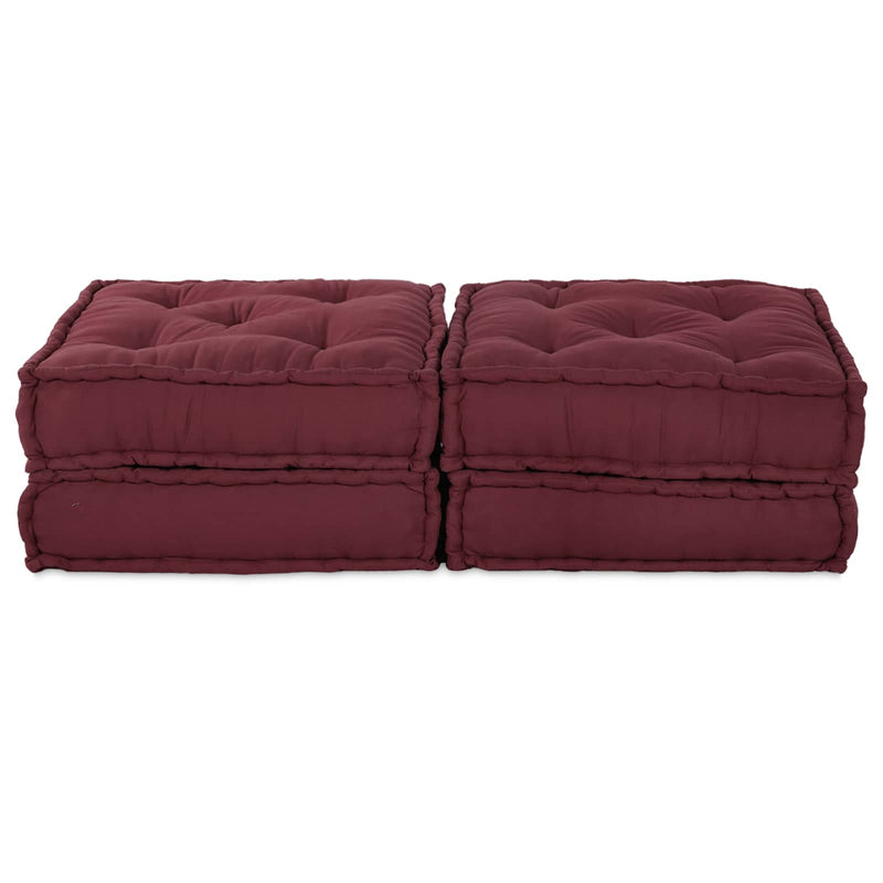 Afbeelding laden in galerijviewer, Vidaxl modulair sofabet 2 st stof bordeaux 140 x 70 x 36 cm
