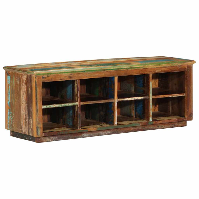 Afbeelding laden in galerijviewer, Vidaxl schoenenkast bruin 110 x 35 x 40 cm massief gerecycled hout
