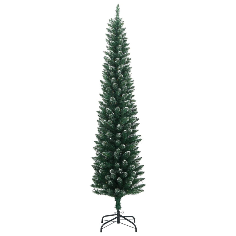 Afbeelding laden in galerijviewer, Vidaxl kunstkerstboom smal met 300 led's 180 cm

