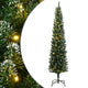 Vidaxl kunstkerstboom smal met 300 led's 210 cm