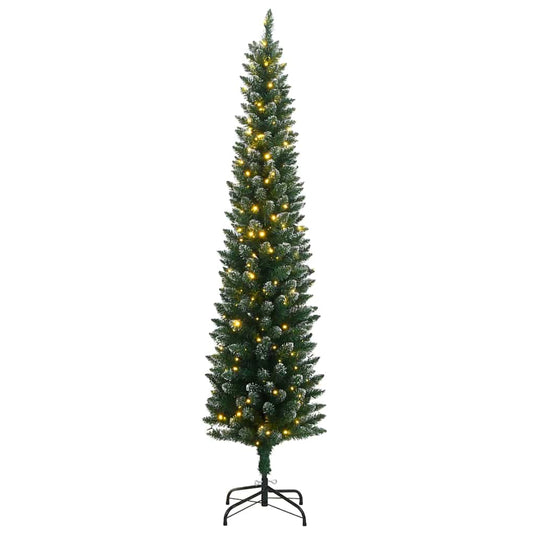 Vidaxl kunstkerstboom smal met 300 led's 210 cm