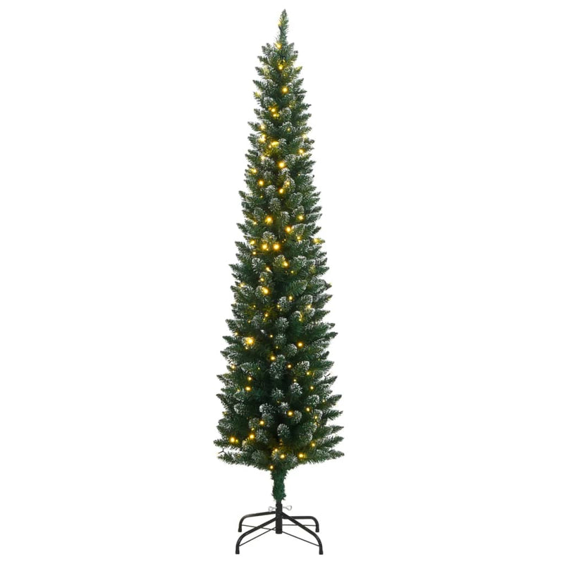 Afbeelding laden in galerijviewer, Vidaxl kunstkerstboom smal met 300 led's 240 cm
