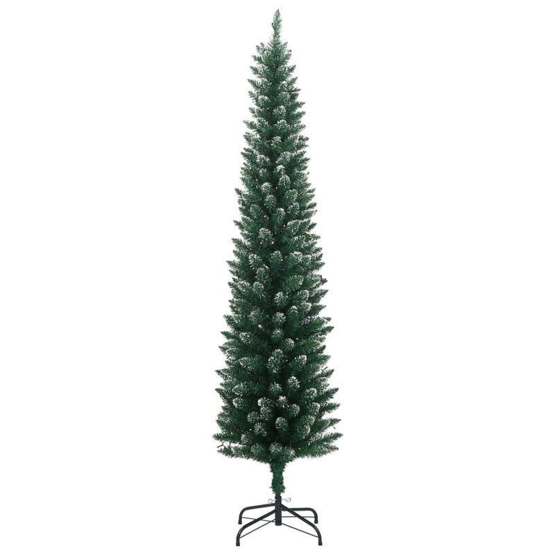 Afbeelding laden in galerijviewer, Vidaxl kunstkerstboom smal met 300 led's 240 cm
