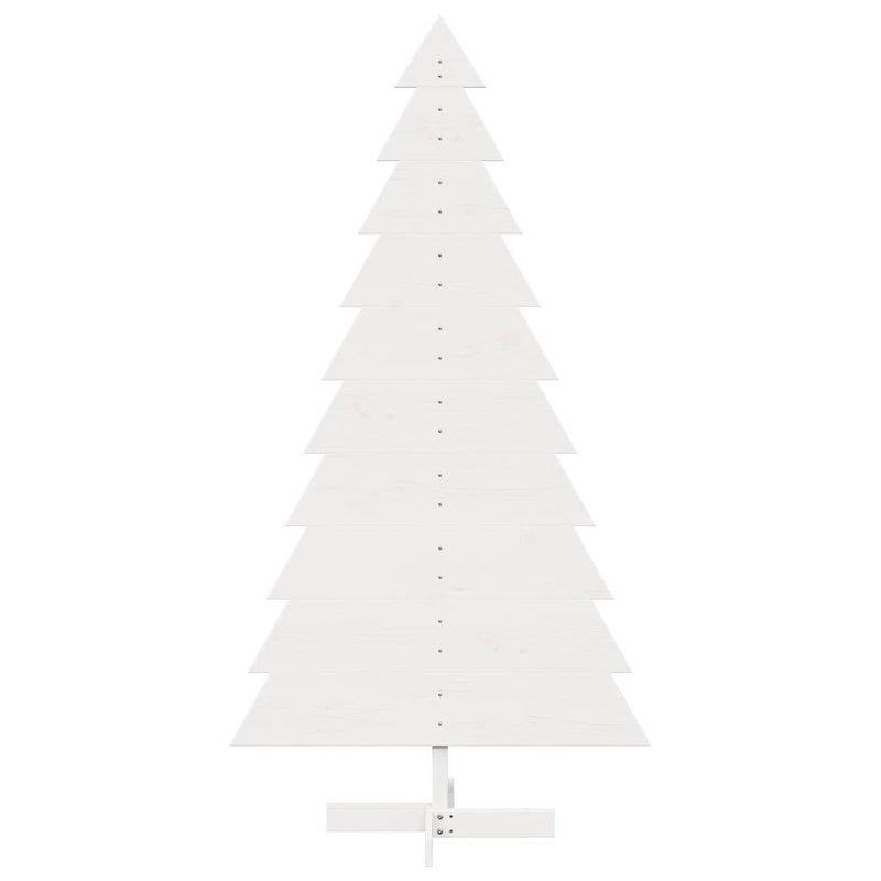 Afbeelding laden in galerijviewer, Vidaxl kerstdecoratie kerstboom 180 cm massief grenenhout wit
