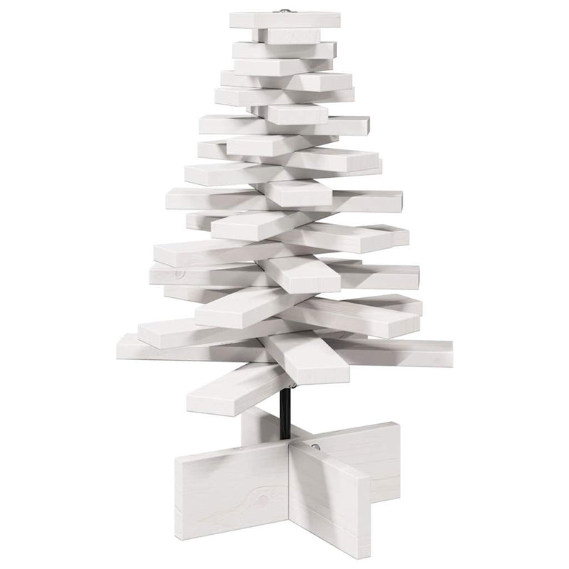 Afbeelding laden in galerijviewer, Vidaxl kerstdecoratie kerstboom 60 cm massief grenenhout wit

