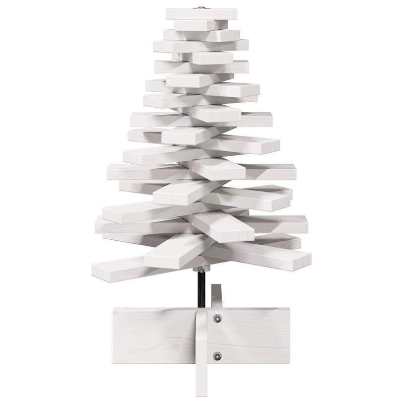 Afbeelding laden in galerijviewer, Vidaxl kerstdecoratie kerstboom 60 cm massief grenenhout wit
