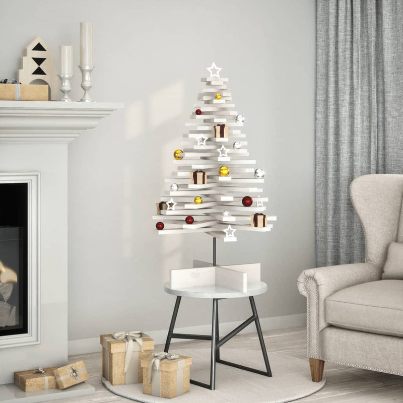 Afbeelding laden in galerijviewer, Vidaxl kerstdecoratie kerstboom 100 cm massief grenenhout wit
