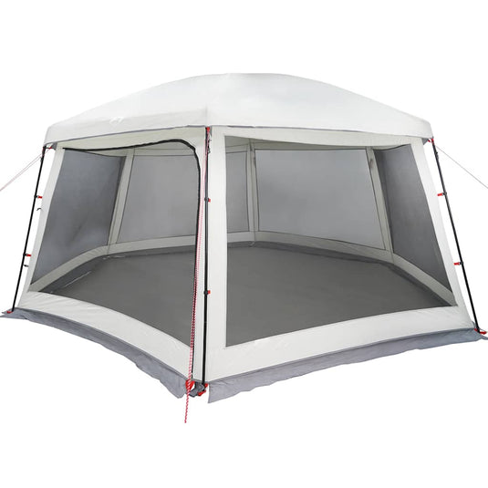 Vidaxl zwembadtent met uitneembare buiten- gaaswanden 618x532 cm grijs