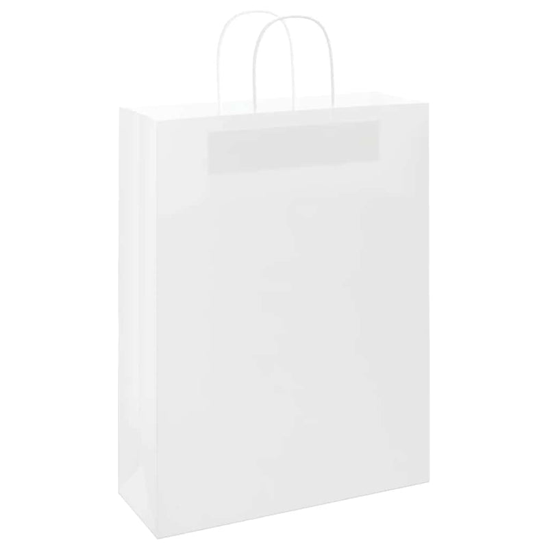 Afbeelding laden in galerijviewer, Vidaxl papieren zakken 250 st met hengsels 32x12x42 cm wit
