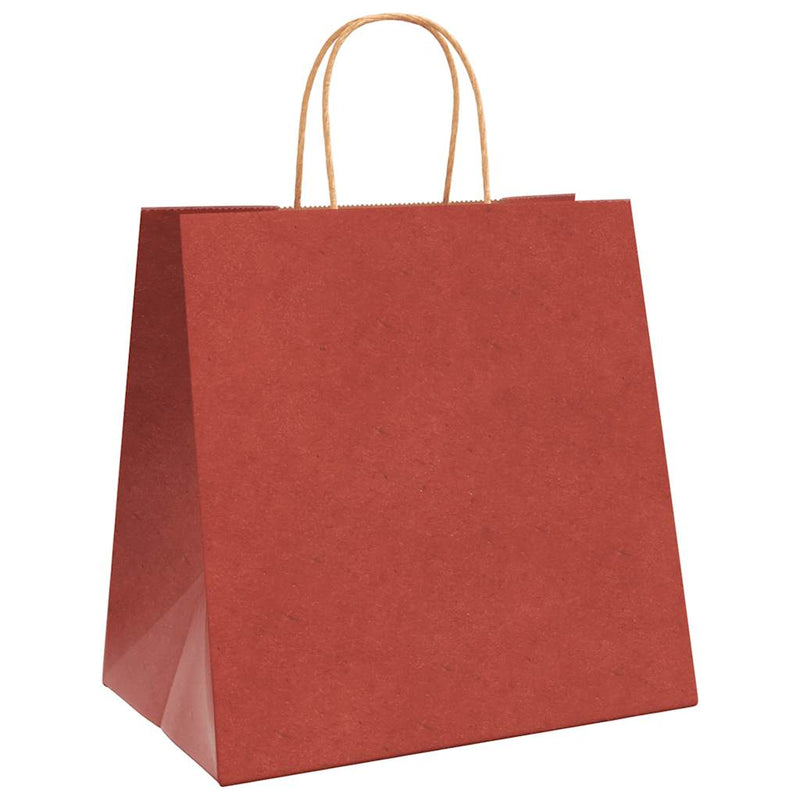 Afbeelding laden in galerijviewer, Vidaxl papieren zakken 250 st met hengsels 26x17x25 cm rood
