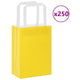 Vidaxl papieren zakken 250 st met hengsels 15x8x21 cm geel