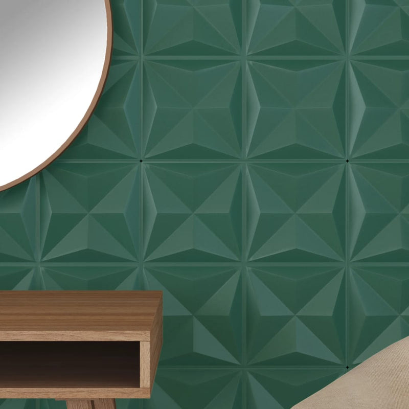 Afbeelding laden in galerijviewer, Vidaxl 12 st wandpanelen origami 3 m² 50x50 cm xps groen
