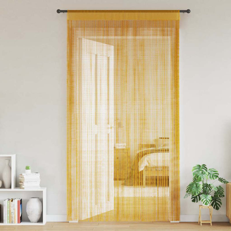 Afbeelding laden in galerijviewer, Vidaxl koordgordijnen 2 st 100x250 cm goudkleurig
