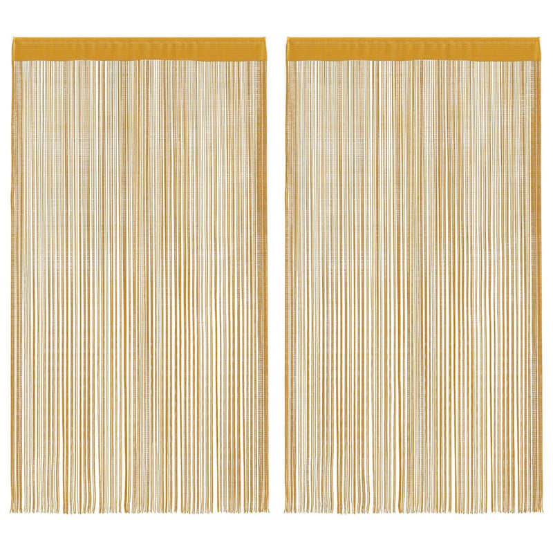 Afbeelding laden in galerijviewer, Vidaxl koordgordijnen 2 st 140x250 cm goudkleurig
