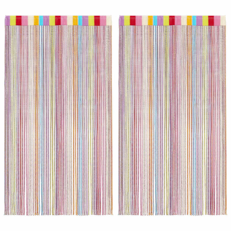 Afbeelding laden in galerijviewer, Vidaxl koordgordijnen 2 st veelkleurig 140x250 cm
