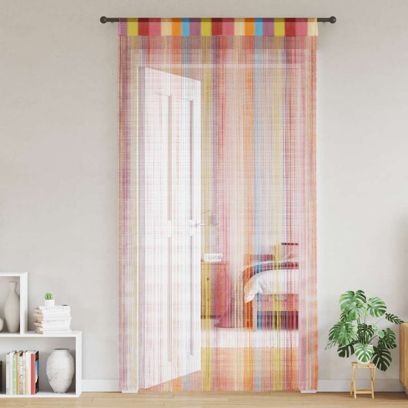 Afbeelding laden in galerijviewer, Vidaxl koordgordijnen 2 st veelkleurig 140x250 cm
