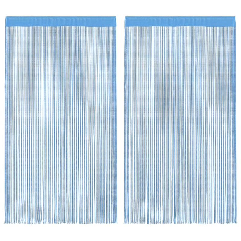 Afbeelding laden in galerijviewer, Vidaxl koordgordijnen 2 st 100x250 cm lichtblauw
