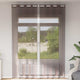 Vidaxl gordijnen voile met doorvoertules 2 st 140x300 cm bruin