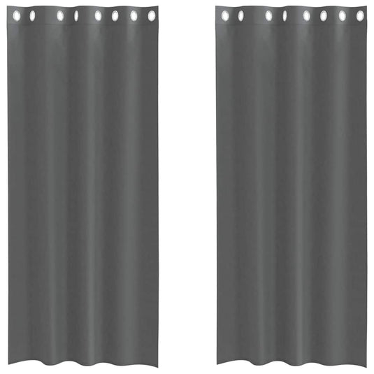 Vidaxl gordijnen voile met doorvoertules 2 st 140x245 cm donkergrijs