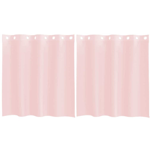 Vidaxl gordijnen voile met doorvoertules 2 st 140x140 cm lichtroze