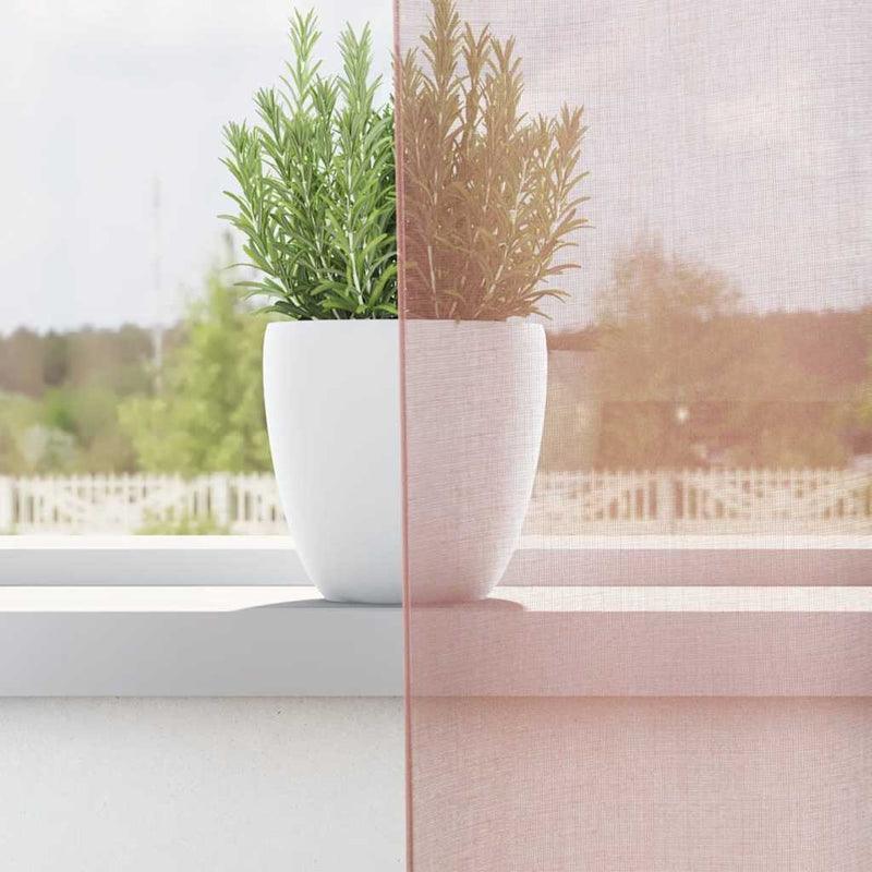 Afbeelding laden in galerijviewer, Vidaxl gordijnen voile met doorvoertules 2 st 140x300 cm roze
