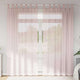 Vidaxl gordijnen voile met lussen 2 st 140x245 cm lichtroze