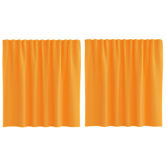Vidaxl gordijnen voile met lussen 2 st 140x140 cm oranje