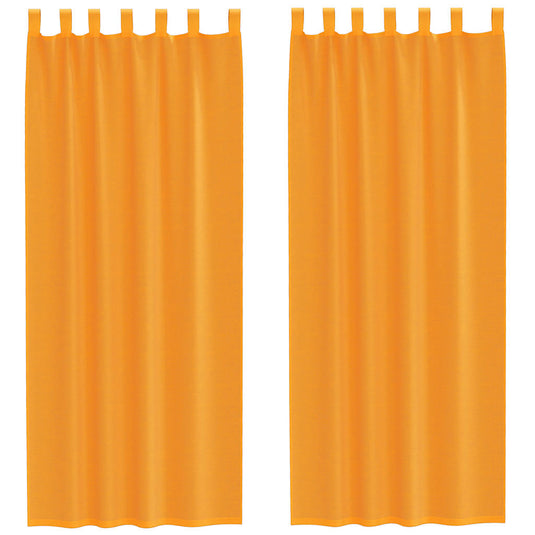 Vidaxl gordijnen voile met lussen 2 st 140x260 cm oranje