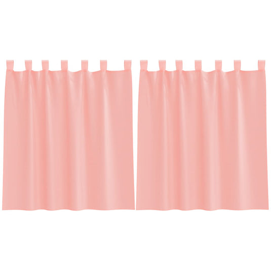 Vidaxl gordijnen voile met lussen 2 st 140x140 cm roze