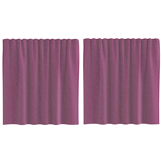 Vidaxl gordijnen met lussen 2 st paars 140x140 cm