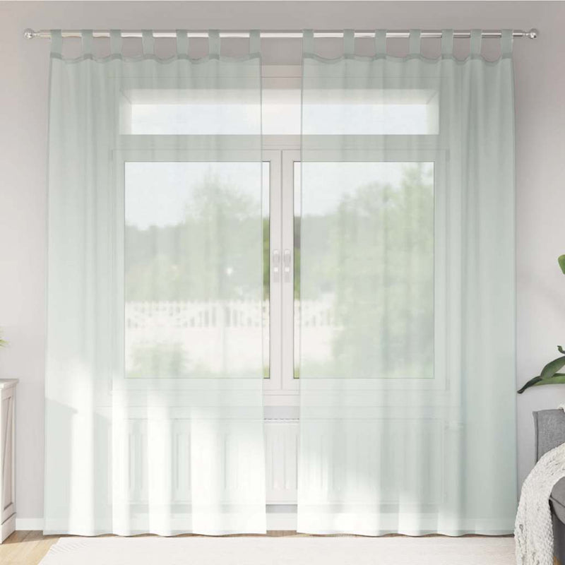 Afbeelding laden in galerijviewer, Vidaxl gordijnen met lussen 2 st 140x245 cm lichtgrijs
