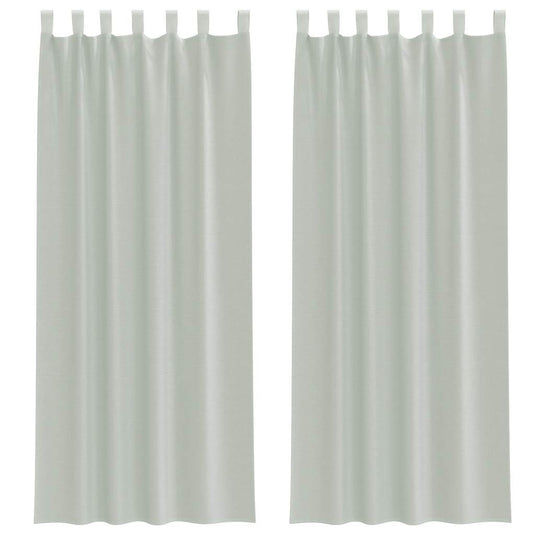 Vidaxl gordijnen voile met lussen 2 st 140x260 cm lichtgrijs