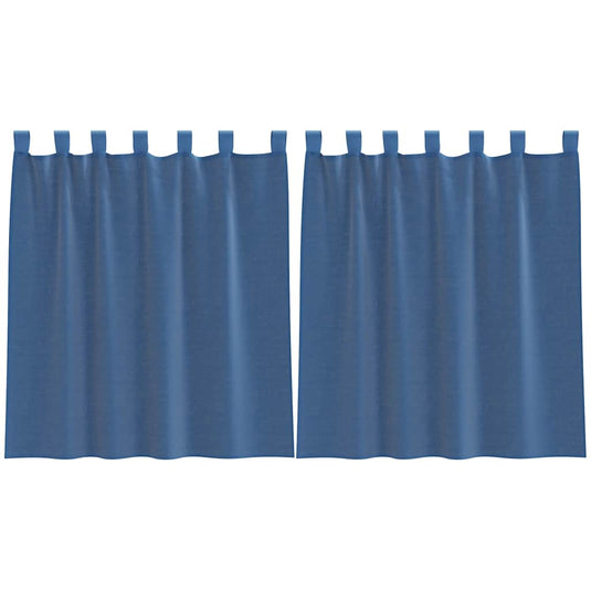 Vidaxl gordijnen voile met lussen 2 st 140x140 cm koningsblauw