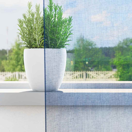 Vidaxl gordijnen voile met lussen 2 st 140x140 cm koningsblauw