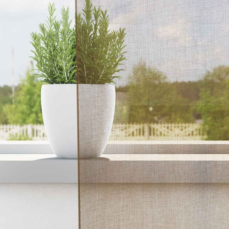 Afbeelding laden in galerijviewer, Vidaxl gordijnen voile met lussen 2 st 140x175 cm lichtbruin
