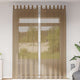 Vidaxl gordijnen voile met lussen 2 st 140x260 cm lichtbruin