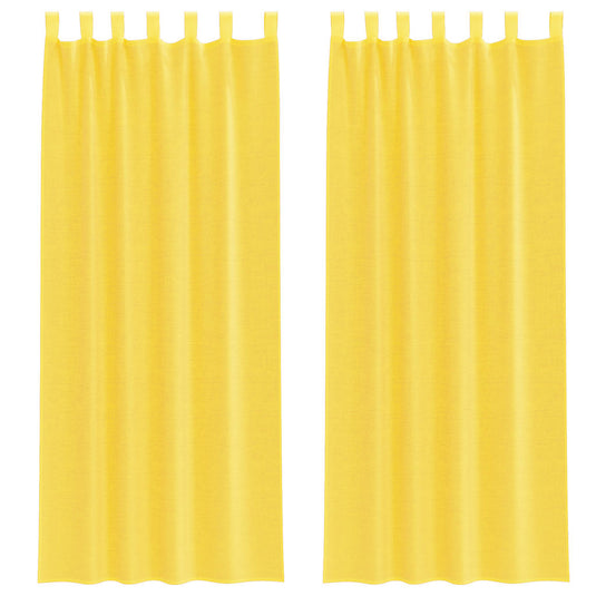 Vidaxl gordijnen met lussen 2 st 140x260 cm geel