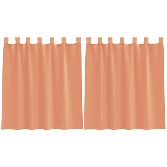 Vidaxl voile gordijnen met lussen 2 st terracotta 140x140 cm