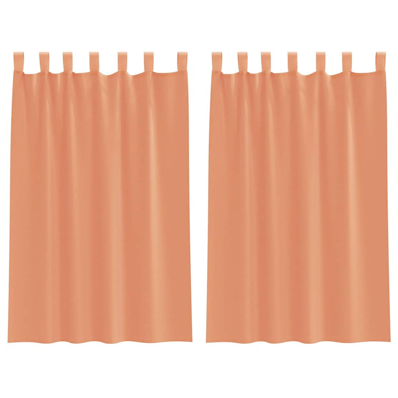 Afbeelding laden in galerijviewer, Vidaxl gordijnen voile met lussen 2 st terracotta 140x175 cm

