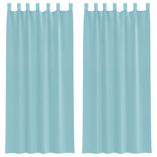 Vidaxl gordijnen voile met lussen 2 st 140x245 cm turkoois