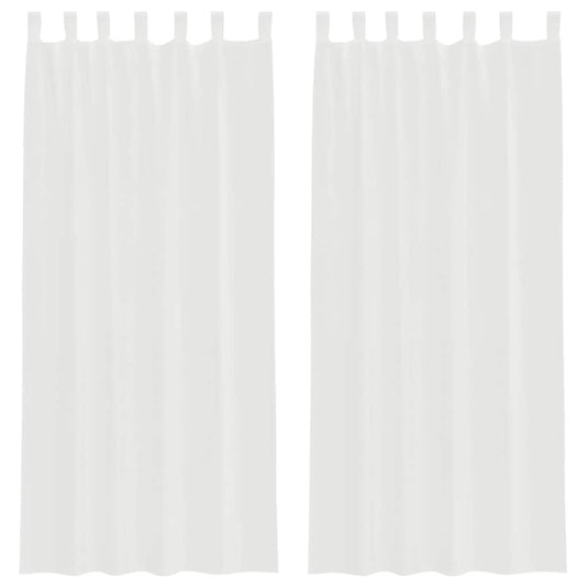 Vidaxl voile gordijnen met lussen 2 st 140x225 cm wit