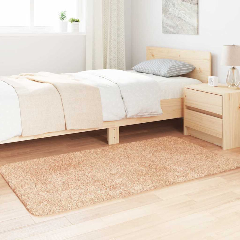Afbeelding laden in galerijviewer, Vidaxl hoogpolig vloerkleed navarra 80x150 cm polyester beige
