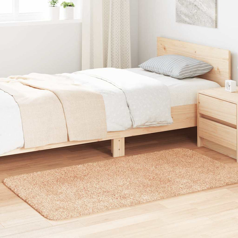 Afbeelding laden in galerijviewer, Vidaxl hoogpolig vloerkleed navarra 80x150 cm polyester beige

