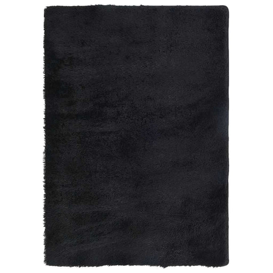 Vidaxl hoogpolig vloerkleed navarra 120x170 cm polyester zwart