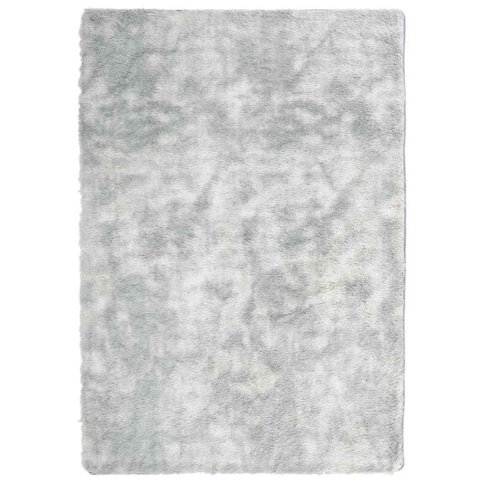 Vidaxl hoogpolig vloerkleed navarra 120x170 cm polyester zilvergrijs