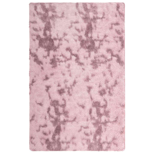 Vidaxl hoogpolig vloerkleed navarra 130x200 cm polyester stoffig roze