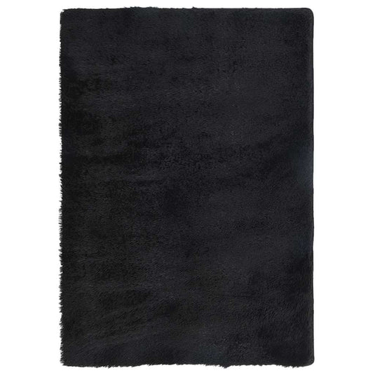 Vidaxl hoogpolig vloerkleed navarra 160x230 cm polyester zwart