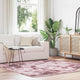Vidaxl hoogpolig vloerkleed navarra 200x200 cm polyester stoffig roze