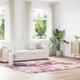 Vidaxl hoogpolig vloerkleed navarra 240x240 cm polyester stoffig roze